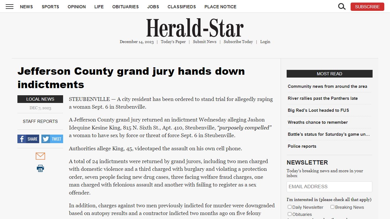 Jefferson County grand jury hands down indictments